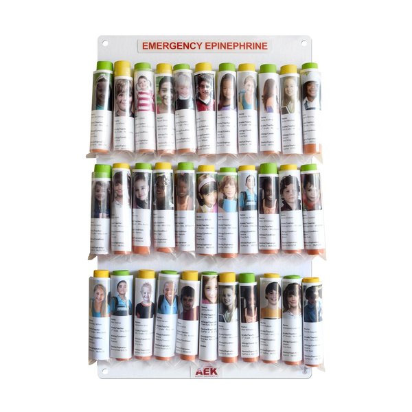 Aek 32Unit Epinephrine Auto Injector Storage Panel for School Nurses Offices holds 32 EN9370